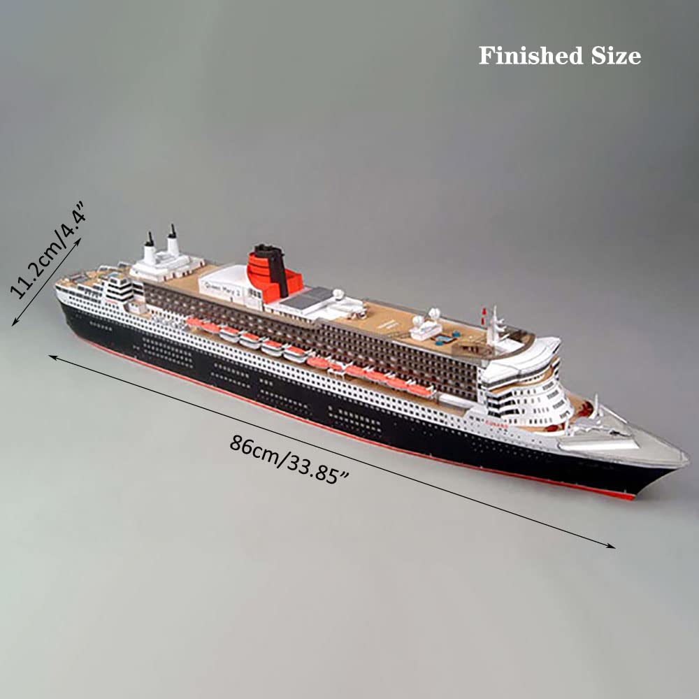 Amazon | 1/400クイーンメリーIIクルーズ船モデルキット、手作りDIY